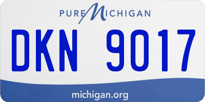 MI license plate DKN9017