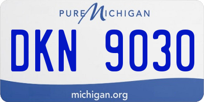 MI license plate DKN9030