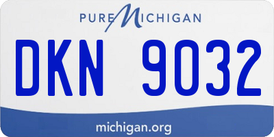MI license plate DKN9032