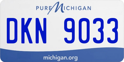 MI license plate DKN9033