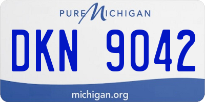 MI license plate DKN9042