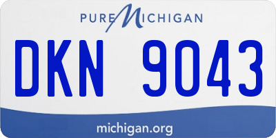 MI license plate DKN9043