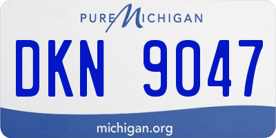 MI license plate DKN9047