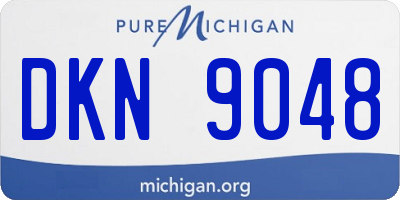 MI license plate DKN9048