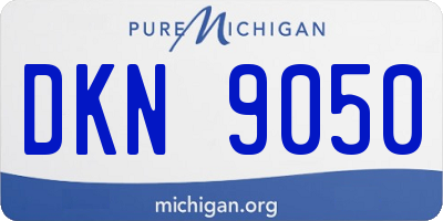 MI license plate DKN9050