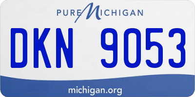 MI license plate DKN9053