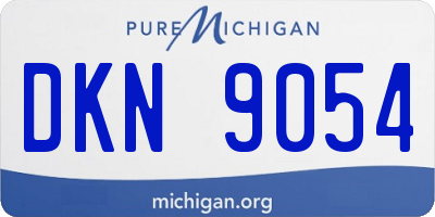 MI license plate DKN9054