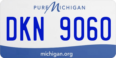 MI license plate DKN9060