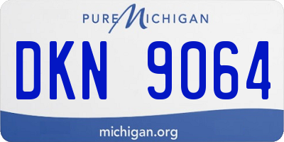 MI license plate DKN9064