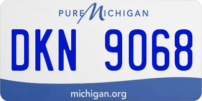 MI license plate DKN9068