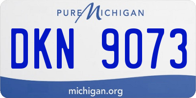 MI license plate DKN9073