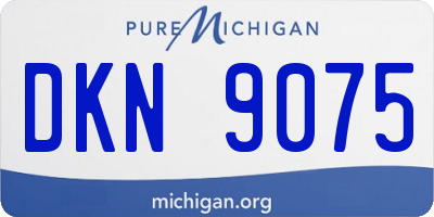MI license plate DKN9075
