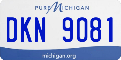 MI license plate DKN9081