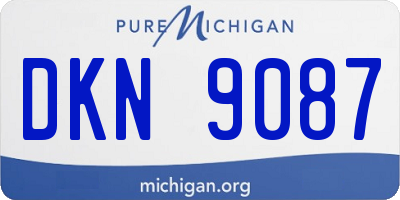 MI license plate DKN9087