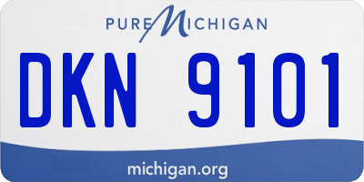 MI license plate DKN9101