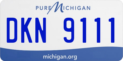 MI license plate DKN9111