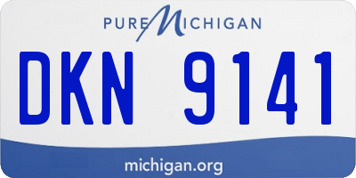 MI license plate DKN9141