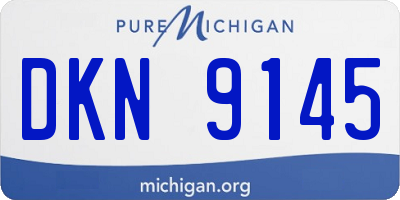 MI license plate DKN9145