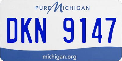 MI license plate DKN9147