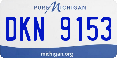 MI license plate DKN9153