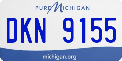 MI license plate DKN9155