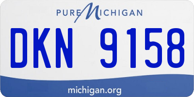 MI license plate DKN9158