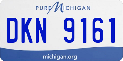 MI license plate DKN9161