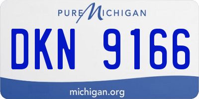 MI license plate DKN9166
