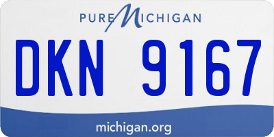MI license plate DKN9167
