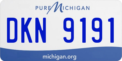 MI license plate DKN9191
