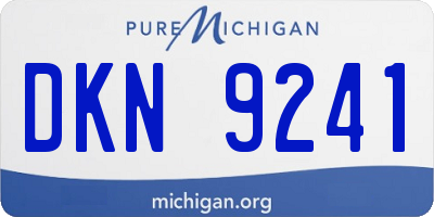 MI license plate DKN9241