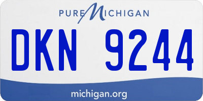 MI license plate DKN9244