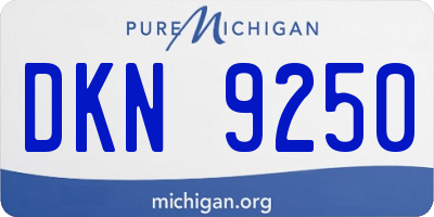 MI license plate DKN9250