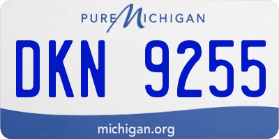 MI license plate DKN9255