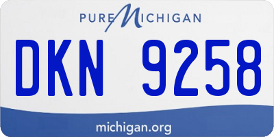 MI license plate DKN9258