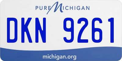 MI license plate DKN9261