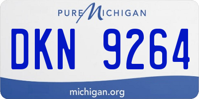 MI license plate DKN9264