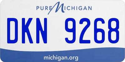 MI license plate DKN9268