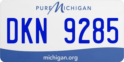 MI license plate DKN9285