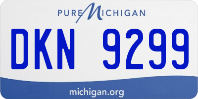MI license plate DKN9299