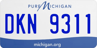 MI license plate DKN9311