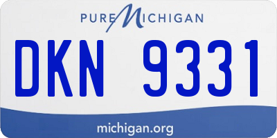 MI license plate DKN9331