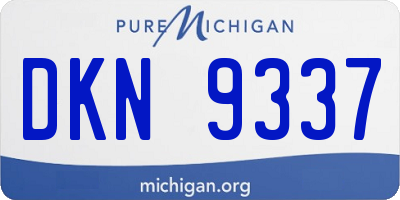 MI license plate DKN9337