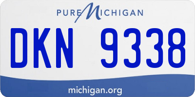 MI license plate DKN9338