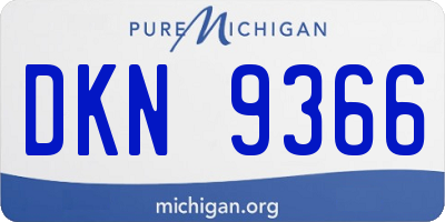 MI license plate DKN9366