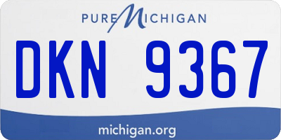 MI license plate DKN9367