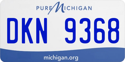 MI license plate DKN9368