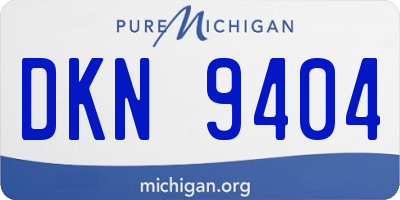 MI license plate DKN9404