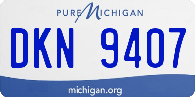 MI license plate DKN9407