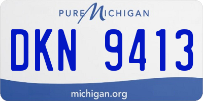 MI license plate DKN9413